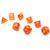 Chessex Dice: Lab Dice 6 Borealis - Polyhedral Blood Orange/White Luminary (7) w/Bonus Die