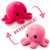 TeeTurtle: Reversible Octopus Plush - Happy & Angry / Light Pink & Pink