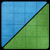 Chessex Reversible Battlemat: 1" Blue/Green Squares (23.5" x 26")