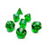 Chessex Dice: Translucent - Mini Polyhedral Green/White (7)