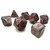 Chessex Dice: Velvet - Mini Polyhedral Black/Red (7)