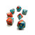 Chessex Dice: Gemini - Mini Polyhedral Red-Teal/Gold (7)