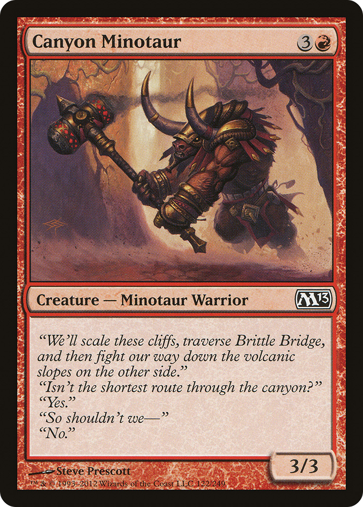 Canyon Minotaur (M13-122) - Magic 2013 Foil - Game Nerdz