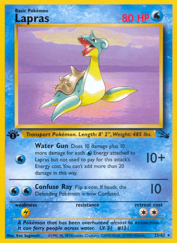 fossil first edition card list 1st (62/62) Complete Set 1999 Fossil is the third Pokemon expansion released and is considered an extremely strong set My complete 1st edition Jungle