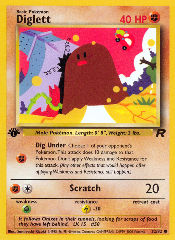 Diglett 52/82 - Team Rocket Unlimited - Game Nerdz