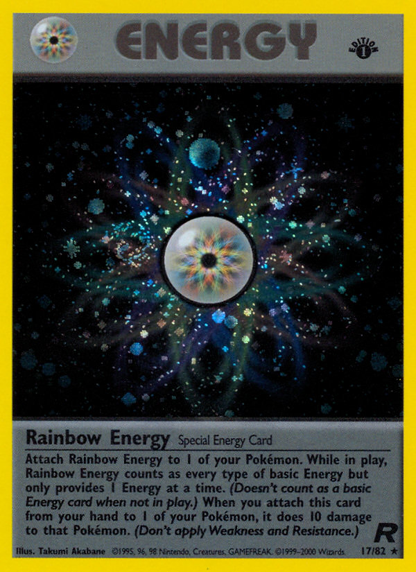 Rainbow Energy 17/82 - Team Rocket 1st Edition Holofoil - Game Nerdz