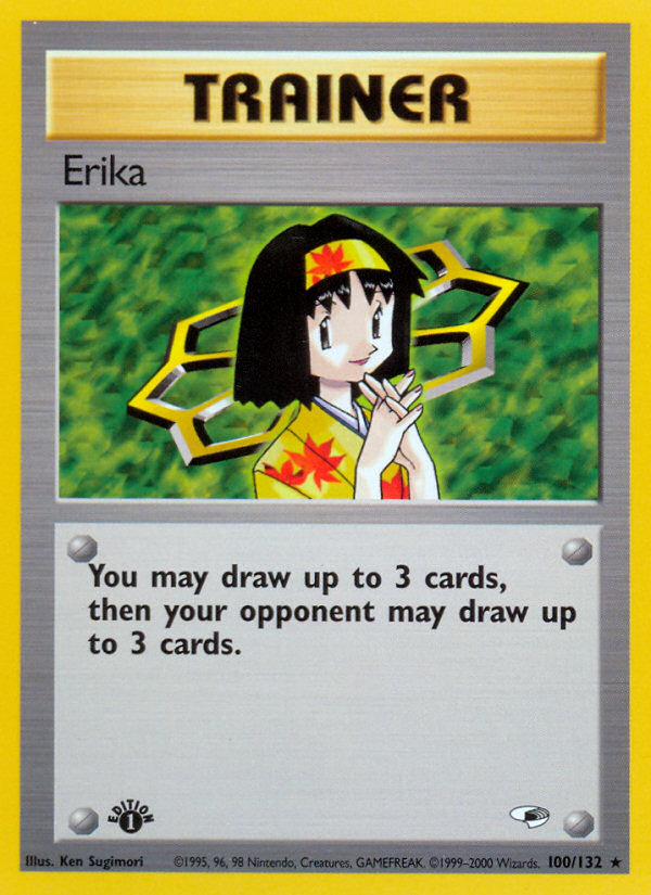 Erika 100/132 - Gym Heroes 1st Edition - Game Nerdz
