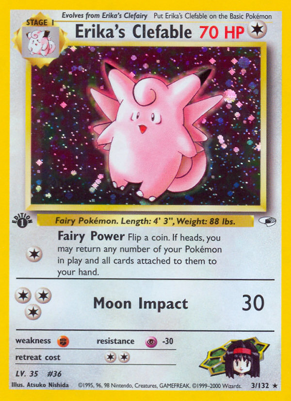 1995 clefable pokemon card value Pokmon TCG: Mega Moonlit Tin Mega : Toys & Games the case is designed to hold a complete 60 Clefable 1st Edition JU 17