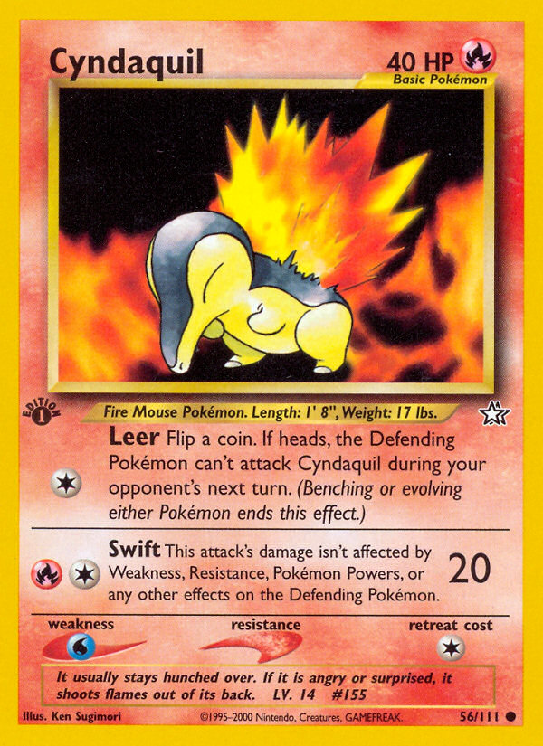 Cyndaquil 56/111 - Neo Genesis 1st Edition - Game Nerdz