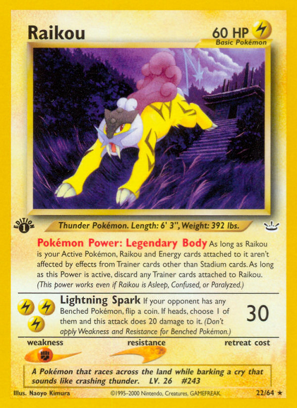 Raikou 22/64 - Neo Revelation 1st Edition - Game Nerdz