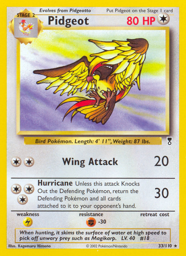 Pokemon Legendary Collection Rare Pidgeot #33 [Moderately Played]