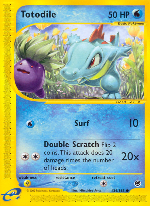 Totodile 134/165 - Expedition Base Set - Game Nerdz