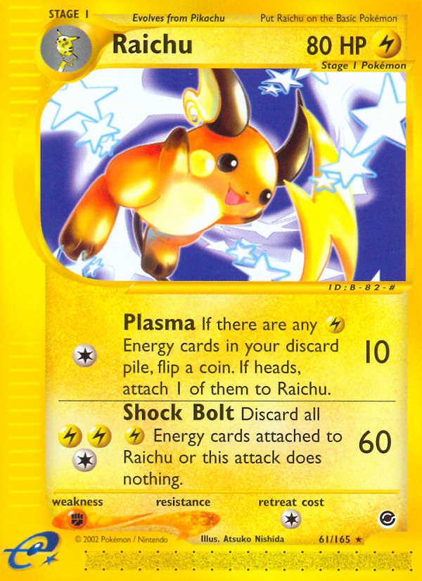 Raichu 61/165 - Expedition Base Set - Game Nerdz
