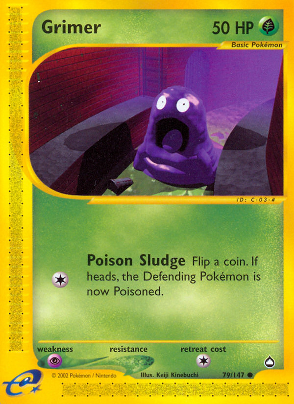 Grimer 79/147 - Aquapolis Reverse Holofoil - Game Nerdz