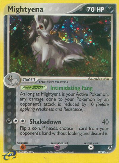 Mightyena 10/109 - Ruby Sapphire Holofoil - Game Nerdz Mightyena 10/109 - Ruby Sapphire Holofoil - Game Nerdz