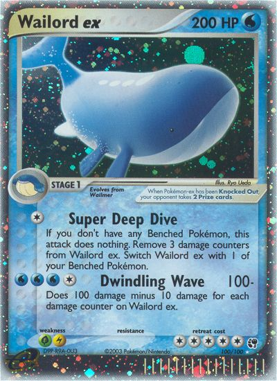 Wailord ex 100/100 - Sandstorm Holofoil - Game Nerdz