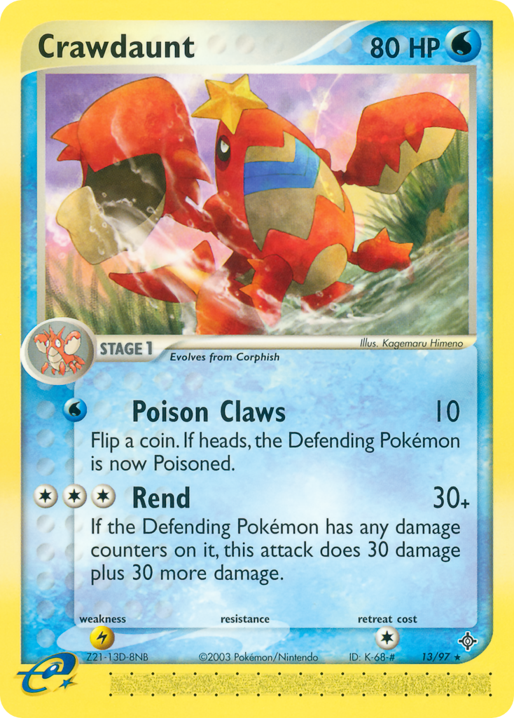 crawdaunt pokemon card Crawdaunt 22/146 Legends Awakened