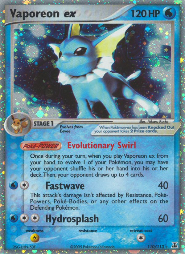 Vaporeon ex 110/113 - Delta Species Holofoil - Game Nerdz