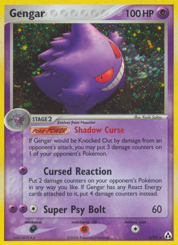 Gengar 5/92 - Legend Maker Reverse Holofoil - Game Nerdz