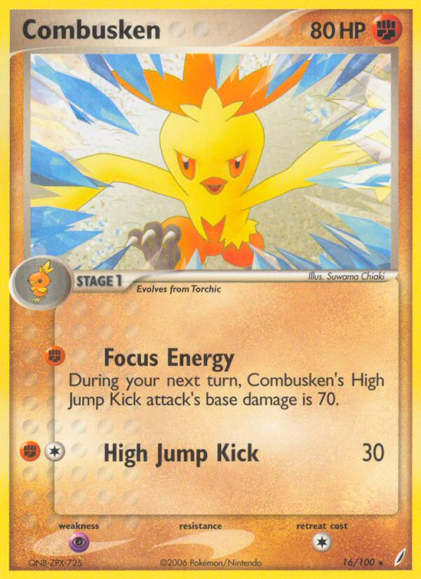Combusken 16/100 - Crystal Guardians Reverse Holofoil - Game Nerdz