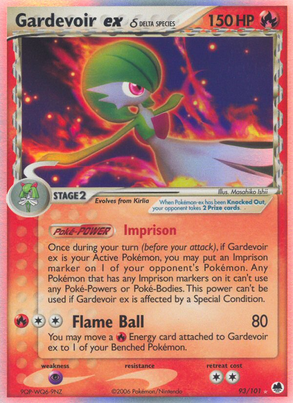 Gardevoir ex  93/101 - Dragon Frontiers Holofoil - Game Nerdz