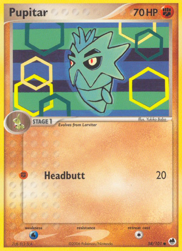 Pupitar 58/101 - Dragon Frontiers Reverse Holofoil - Game Nerdz Pupitar 58/101 - Dragon Frontiers Reverse Holofoil - Game Nerdz