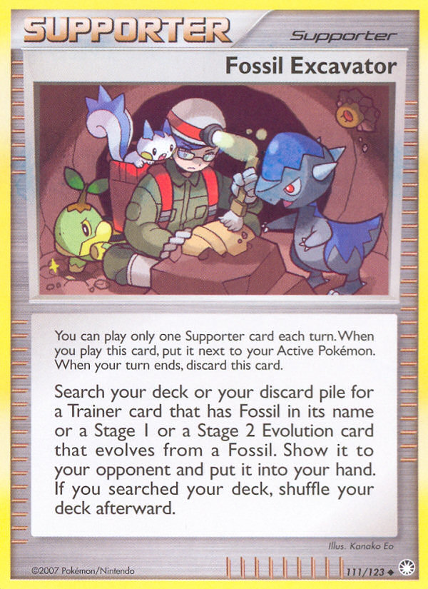 Fossil Excavator 111/123 - Mysterious Treasures Reverse Holofoil - Game  Nerdz