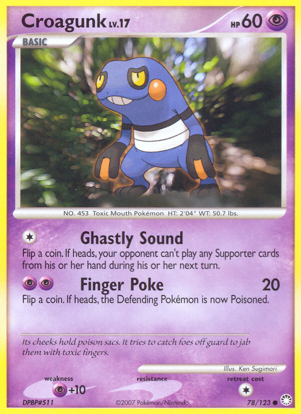 pokemon croagunk card Croagunk - 023/064 - Common - Reverse Holo - Pokemon Singles Shrouded Fable