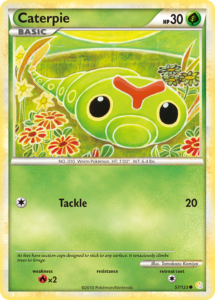 Caterpie 57/123 - HeartGold SoulSilver Reverse Holofoil - Game Nerdz
