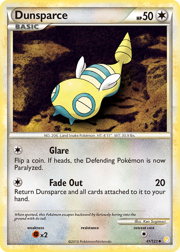 Dunsparce 41/123 - HeartGold SoulSilver - Game Nerdz Dunsparce 41/123 - HeartGold SoulSilver - Game Nerdz