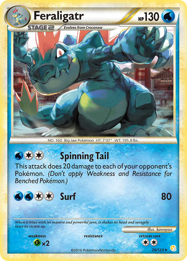 Feraligatr 20/123 - HeartGold SoulSilver - Game Nerdz