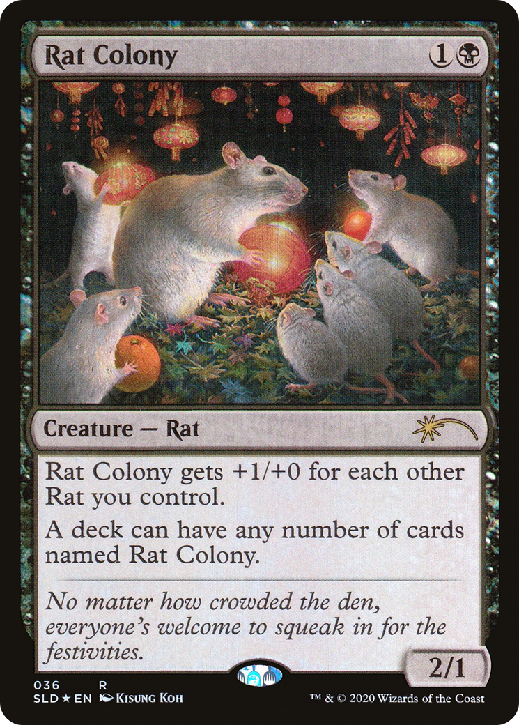MTG ネズミの群棲 / Rat Colony SLD Foil 5枚セット Rat Colony (SLD-036) - Secret Lair Drop Foil - Game Nerdz