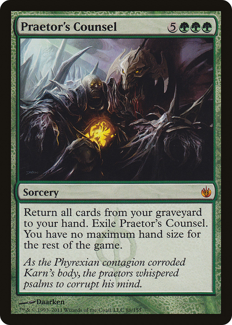 mtg mirrodin besieged card list Praetor's Counsel (MBS-088) create a 1/1 colorless Myr artifact creature token Magic the Gathering [091] MIRRODIN