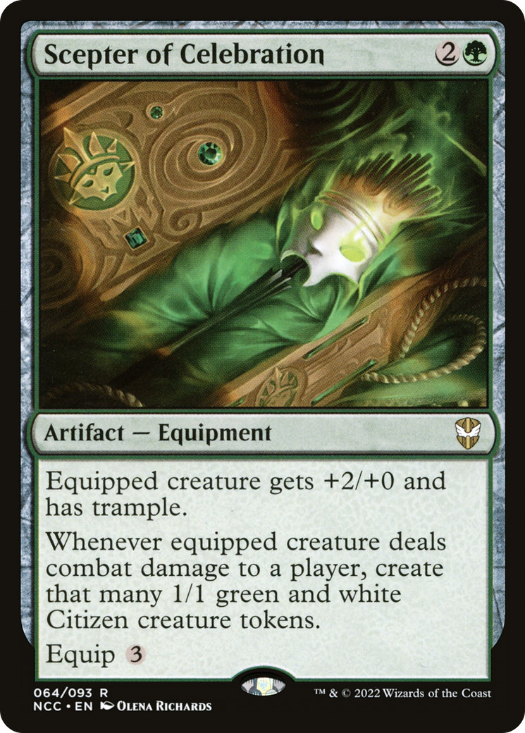 mtg celebration cards Anniversary Gift Customizable Magic Card Return target permanent card from your graveyard to your hand Scepter of Celebration (NCC-064) -
