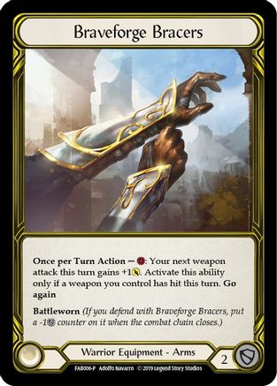 Braveforge Bracers (Golden) (FAB006) Flesh and Blood: Promo Cards