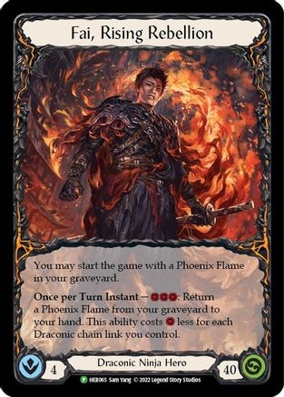 Fai, Rising Rebellion (HER065) Flesh and Blood: Promo Cards Rainbow Foil -  Game Nerdz
