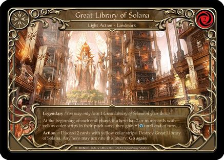 Great Library of Solana (MON000) Monarch 1st Edition Cold Foil 