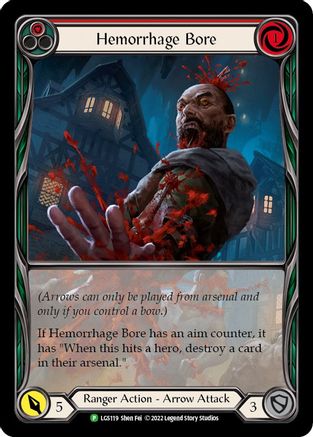 Hemorrhage Bore (Red) (LGS119) Flesh and Blood: Promo Cards Rainbow Foil -  Game Nerdz