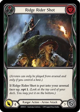 Ridge Rider Shot (Red) (ARC063) Arcane Rising 1st Edition Rainbow Foil -  Game Nerdz