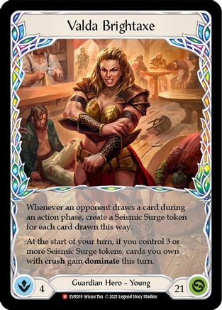 Valda Brightaxe (EVR019) Everfest 1st Edition Rainbow Foil - Game Nerdz
