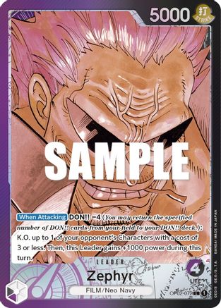 Zephyr (Alternate Art) (OP02-072) Paramount War Foil - Game Nerdz