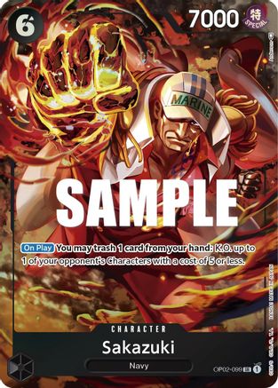 Sakazuki (Alternate Art) (OP02-099) Paramount War Foil - Game Nerdz Sakazuki (Alternate Art) (OP02-099) Paramount War Foil - Game Nerdz