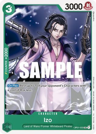 izo one piece card game OP03-003 R Pirate Flag Foil Japanese TCG Placeholder Image Provided One Piece Card Game Izo