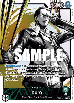 Kuro (Alternate Art) (OP03-021) Pillars of Strength Foil - Game Nerdz