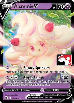 Alcremie V 22 - Prize Pack Series Cards Holofoil - Game Nerdz
