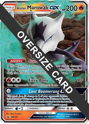 Alolan Marowak GX - SM187 SM187 - Jumbo Cards Holofoil - Game Nerdz