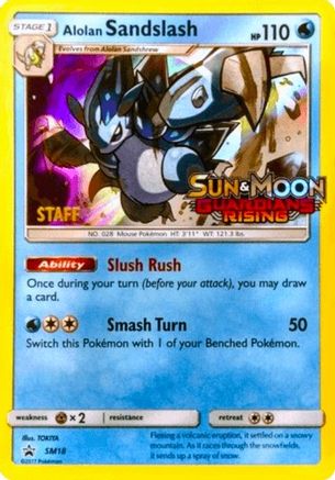 Alolan Sandslash - SM18 (Prerelease) [Staff] SM18 - SM Promos Holofoil -  Game Nerdz