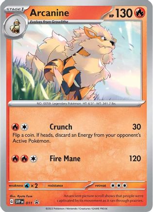 Arcanine 11 - SV Scarlet Violet Promo Cards Holofoil - Game Nerdz
