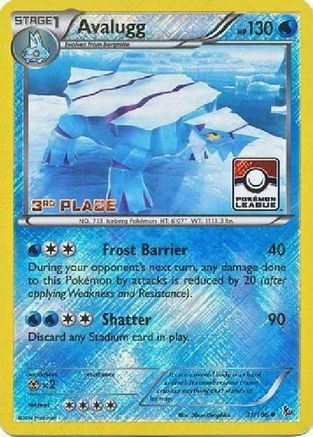 Avalugg - 31/106 (Pokemon League) [3rd Place] 31 - League Championship Cards  Reverse Holofoil - Game Nerdz