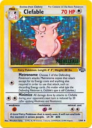 Clefable (Prerelease Promo) 1 - WoTC Promo Holofoil - Game Nerdz